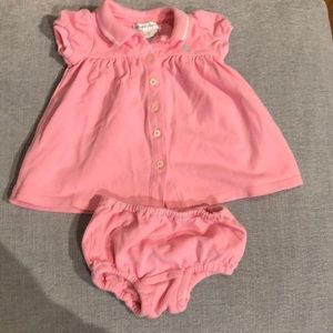 Pretty in Pink Ralph Lauren 3 MO dress with matching bloomers